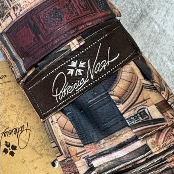 Patricia Nash Magliano Doorways Stylish Multicolor Umbrella Wood Handle Brown - Picture 7 of 7